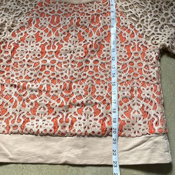 Robert Rodriguez Tan & Orange Layered Top with 100% Silk Trim (Size: Small) - Picture 10 of 14